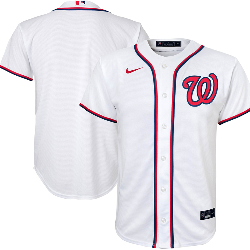 Youth Washington Nationals Nike White Home 2020 Replica Team Jersey ->youth mlb jersey->Youth Jersey